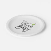 Halloween-Party "Essen, trinken und Beängstigend s Pappteller (Schrägansicht)