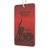 Halloween-Party Evil Black Cat Pumpkin Red Beängst Autolufterfrischer (Links)