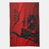 Halloween-Party Evil Black Cat Pumpkin Red Beängst Geschirrtuch (Vertikal)