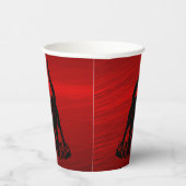 Halloween-Party Evil Black Cat Pumpkin Red Beängst Pappbecher (Rechts)