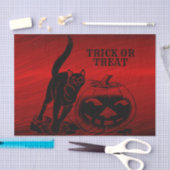 Halloween-Party Evil Black Cat Pumpkin Red Beängst Seidenpapier (Handwerk)