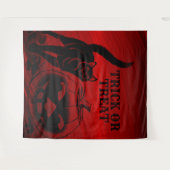 Halloween-Party Evil Black Cat Pumpkin Red Beängst Wandteppich (Vorderseite (Horizontal))