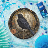 Halloween-Party Evil Black Crow Orange Blume Pappteller (Party)