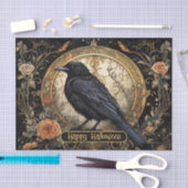 Halloween-Party Evil Black Crow Orange Blume Seidenpapier (Handwerk)