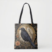 Halloween-Party Evil Black Crow Orange Blume Tasche (Vorderseite)