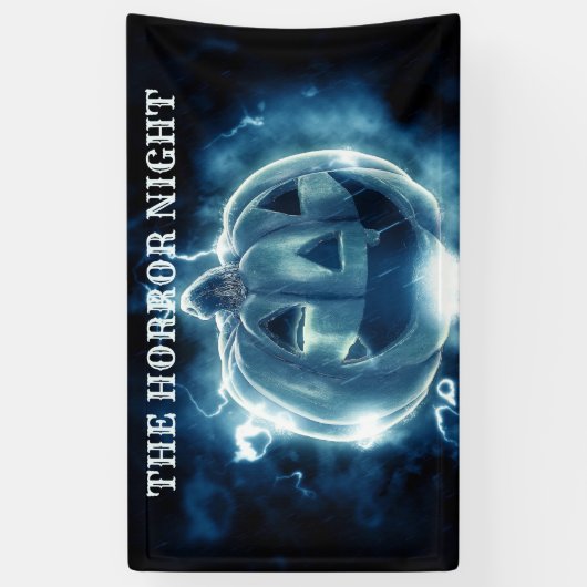 Halloween-Party Evil Blue Pumpkin Horror Beängstig Banner (Vertikal)