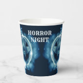 Halloween-Party Evil Blue Pumpkin Horror Beängstig Pappbecher (Links)