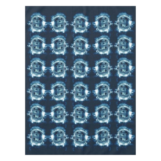 Halloween-Party Evil Blue Pumpkin Horror Beängstig Tischdecke (Vorderseite)