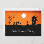 Halloween-Party Fall Folk Art Spooky Einladung (Vorderseite)