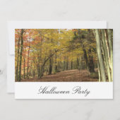 Halloween-Party Fall Foto Naturlandschaft Einladung (Vorderseite)