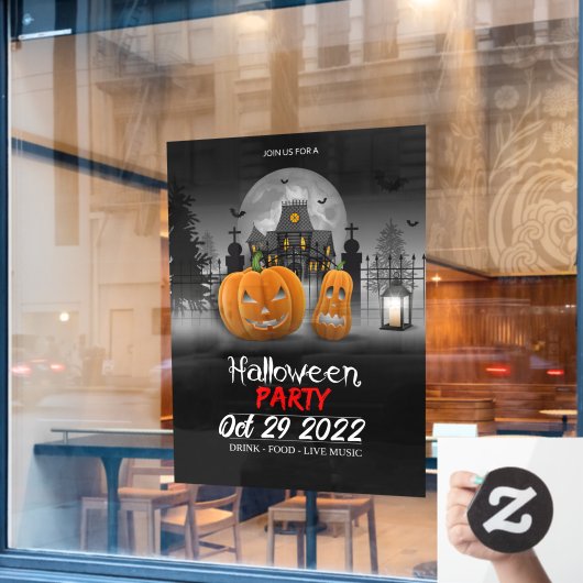 Halloween-Party Fensteraufkleber (Café-Fenster)