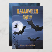 Halloween-Party Fledermäuse, die Witze einladen Einladung (Vorne/Hinten)