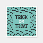 Halloween-Party-Fledermäuse, Trick oder Treten Serviette (Vorderseite)