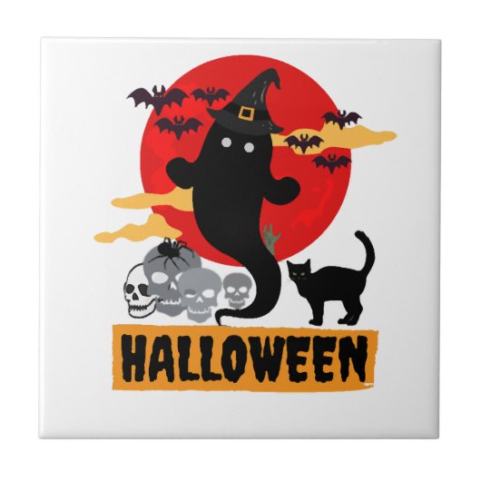Halloween-Party Fliese (Vorderseite)