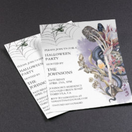 Halloween-Party Floral Schlange Wasserfarbe