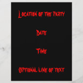 Halloween-Party Flyer (Hinten)