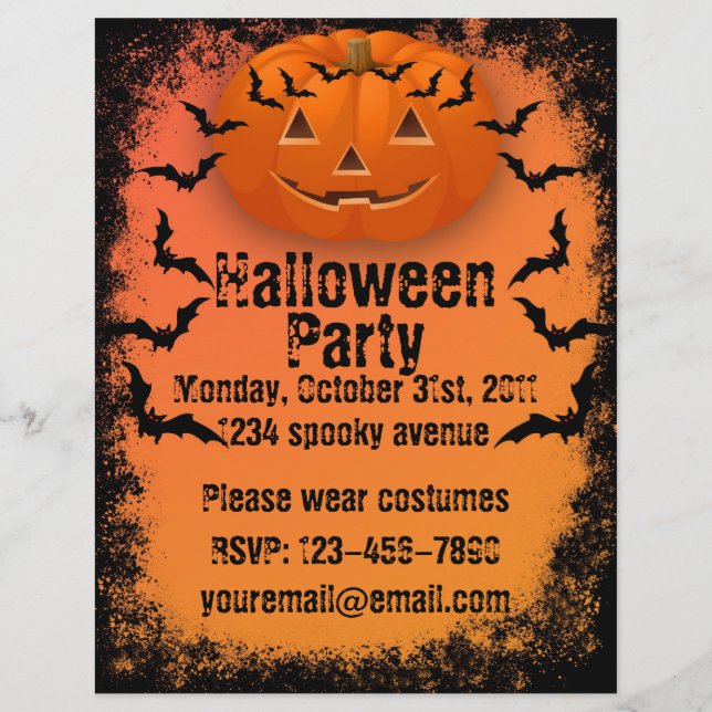 Halloween-Party Flyer (Vorderseite)