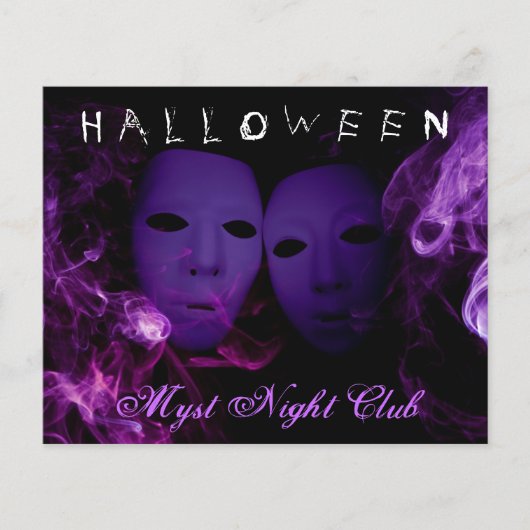 Halloween-Party-Flyer für Rauchmasken Flyer (Vorne)