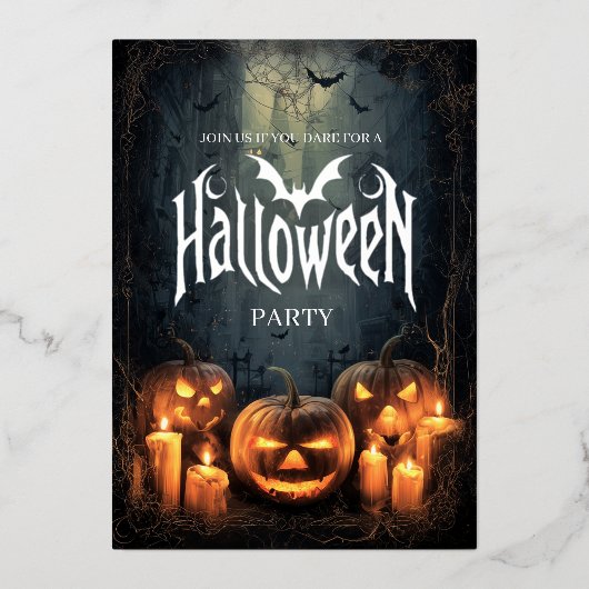Halloween-Party Folieneinladung (Vorderseite)