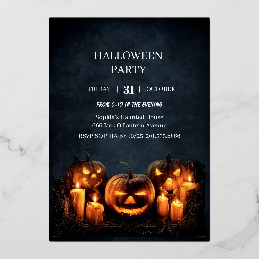 Halloween-Party Folieneinladung (Rückseite)