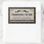 Halloween-Party Food oder Drink Black & Brown Labe Rechteckiger Aufkleber (Tasche)