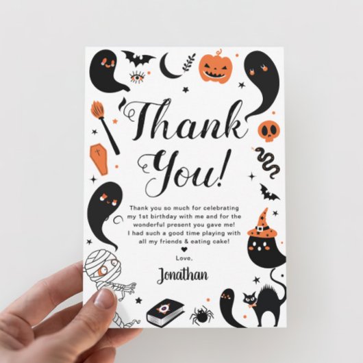 Halloween-Party-Foto Dankeskarte