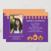 Halloween Party Foto Einladung (Vorne/Hinten)