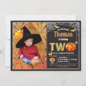 Halloween Party Foto Einladung (Vorderseite)