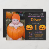 Halloween Party Foto Einladung (Vorne/Hinten)