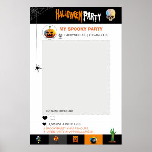 Halloween-Party-Foto Rahmen Vorlage Poster