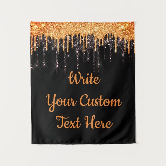 Halloween-Party Foto Stand Orange Black Wandteppich (Vorderseite)