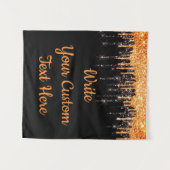 Halloween-Party Foto Stand Orange Black Wandteppich (Vorderseite (Horizontal))