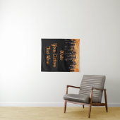 Halloween-Party Foto Stand Orange Black Wandteppich (Beispiel (Horizontal))