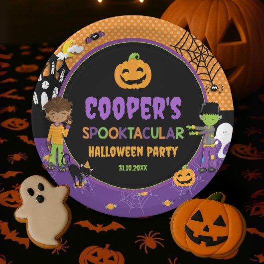 Halloween-Party Frankenstein Warewolf Pappteller