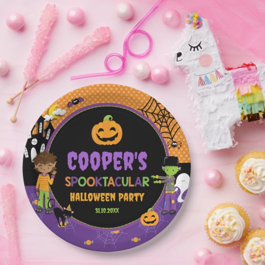Halloween-Party Frankenstein Warewolf Pappteller (Party)