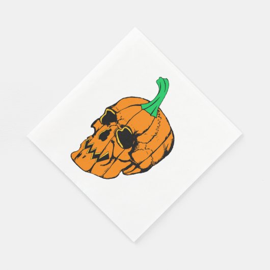 Halloween-Party Funny Halloween Pumpkin Serviette (Ecke)