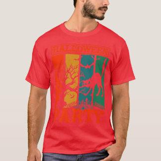 Halloween Party Funny Scary Haunted Forest Design  T-Shirt