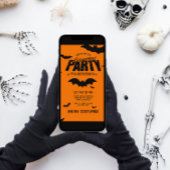 Halloween-Party für beängstigende Fledermäuse Einladung