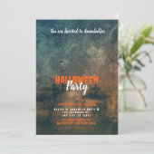 Halloween-Party für Beängstigenden und  Friedhof Einladung (Stehend Vorderseite)