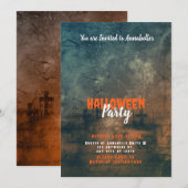 Halloween-Party für Beängstigenden und  Friedhof Einladung (Vorne/Hinten)