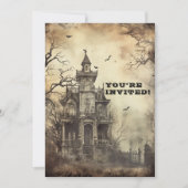 Halloween-Party für benutzerdefinierte Creepy-Mans Einladung (Vorderseite)