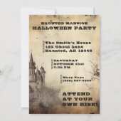 Halloween-Party für benutzerdefinierte Creepy-Mans Einladung (Rückseite)