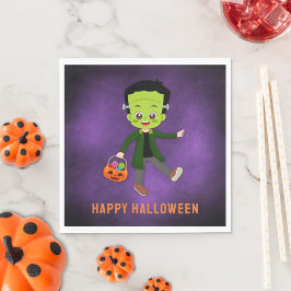 Halloween-Party für das Kids-Frankenstein-Papier Serviette