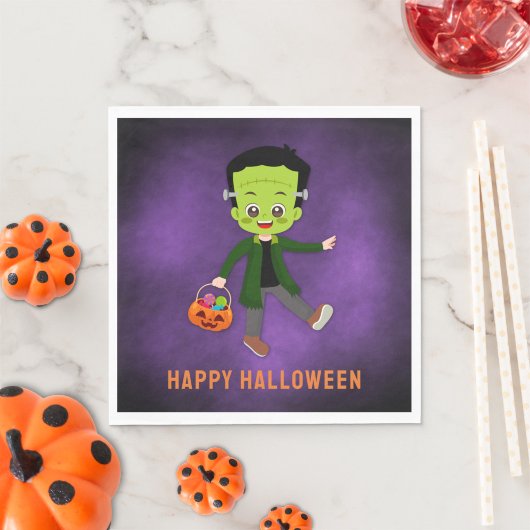 Halloween-Party für das Kids-Frankenstein-Papier Serviette