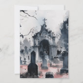 Halloween-Party für den Friedhof Einladung (Rückseite)