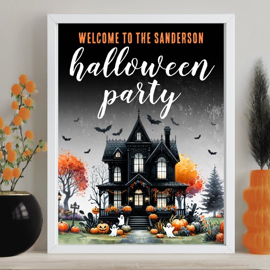 Halloween-Party für Erwachsene im Spuk Haus Poster
