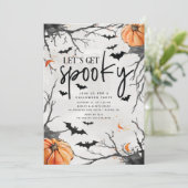 Halloween-Party für fürchterliche Festlichkeiten Einladung (Stehend Vorderseite)