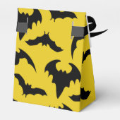 Halloween-Party für Gelb und Schwarze Fledermäuse Geschenkschachtel (Rückseite)