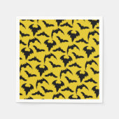 Halloween-Party für Gelb und Schwarze Fledermäuse Serviette (Vorderseite)