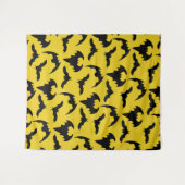 Halloween-Party für Gelb und Schwarze Fledermäuse Wandteppich (Vorderseite (Horizontal))